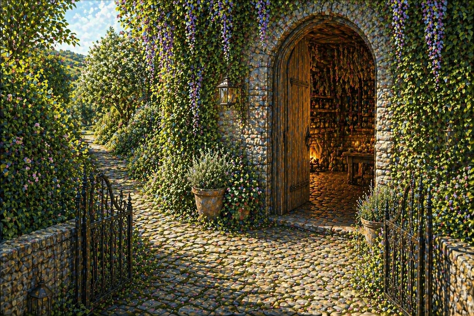 Alba's cottage door